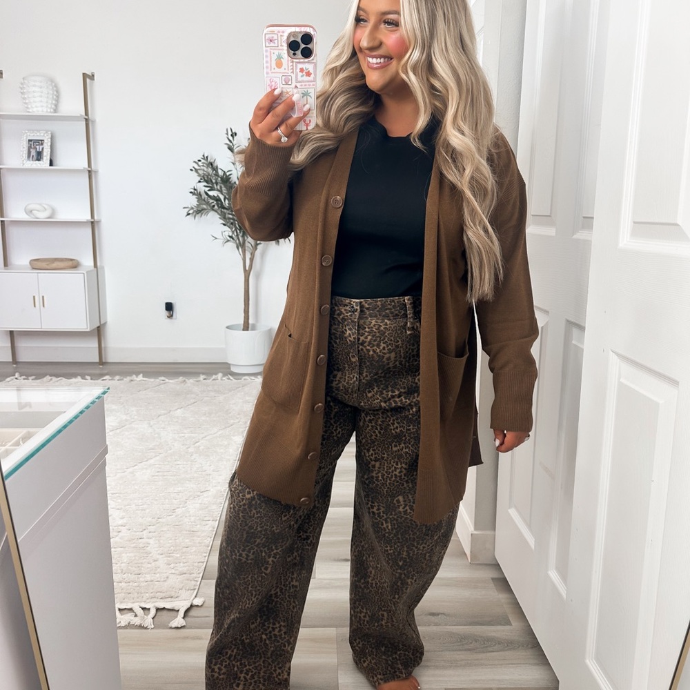 Brown cardigan